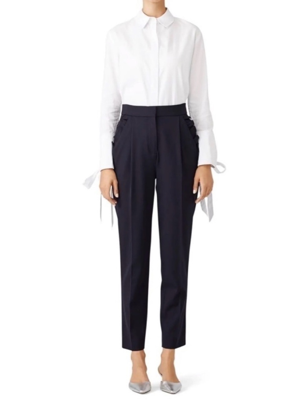 Rebecca Taylor Spring Suiting Ruffle Pants - Picture 11 of 11